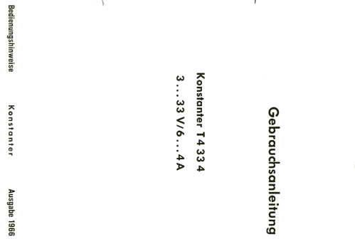 Konstanter T4-33-4; Gossen, P., & Co. KG (ID = 1640386) Equipment