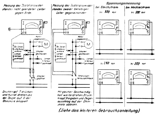 Volt- / Megohm-Meter Isolationsprüfer Kurbelinduktor ; Gossen, P., & Co. KG (ID = 1856580) Ausrüstung