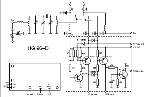 CW-SSB-AM-FM Transceiver HG-74A; Götting & Griem, (ID = 1018871) Amat TRX