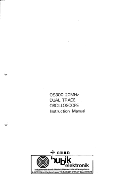 Dual Trace Oscilloscope OS-300; Gould Advance Ltd.; (ID = 3190263) Equipment