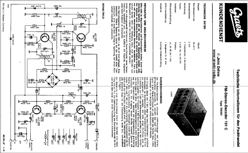 FM-Stereo-Decoder 101C 790901; Graetz, Altena (ID = 164688) mod-past25