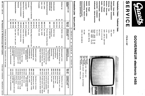 Gouverneur Electronic 2455; Graetz, Altena (ID = 526236) Television