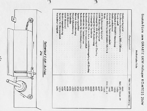 Komtess 214W; Graetz, Altena (ID = 39263) Radio