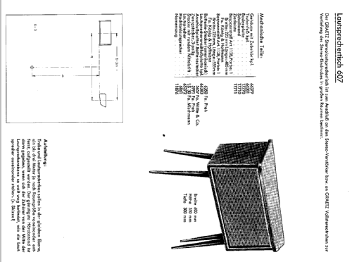 Lautsprechertisch 607; Graetz, Altena (ID = 123248) Speaker-P