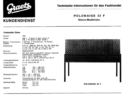 Polonaise 32F; Graetz, Altena (ID = 393261) Radio