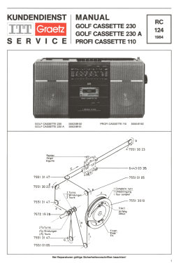 Profi Cassette 110; Graetz, Altena (ID = 2842362) Radio