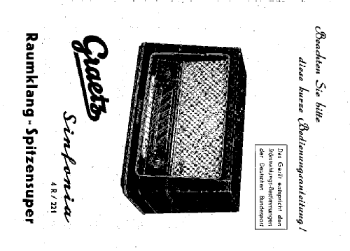 Sinfonia 4R/221 ; Graetz, Altena (ID = 1731700) Radio