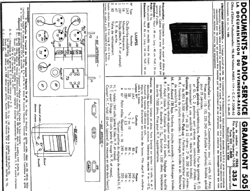 505; Grammont Radiofotos, (ID = 231133) Radio