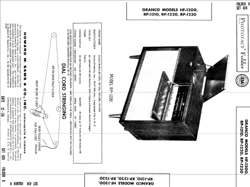 RP-1220 ; Granco Products, Inc (ID = 738661) Radio