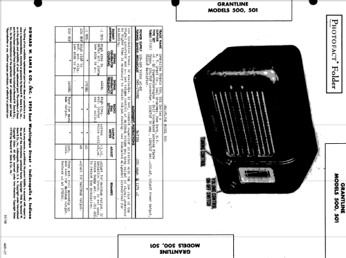 501 Series A; Grant Company, W.T. (ID = 510828) Radio