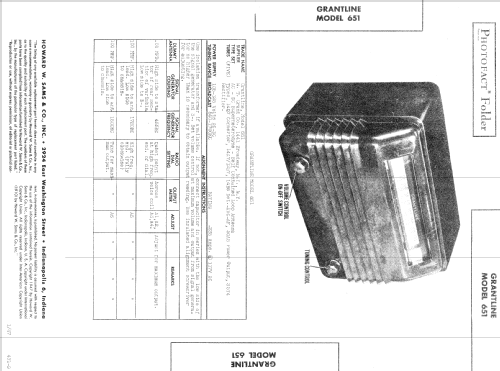 Grantline 651 ; Grant Company, W.T. (ID = 595260) Radio