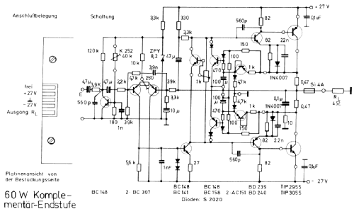60 Watt Mono-Einschub mit Netzteil ; FG Elektronik, Franz (ID = 1682068) Ampl/Mixer