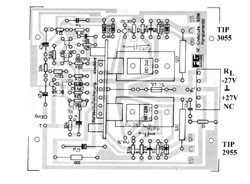 60 Watt Mono-Einschub mit Netzteil ; FG Elektronik, Franz (ID = 2217624) Ampl/Mixer
