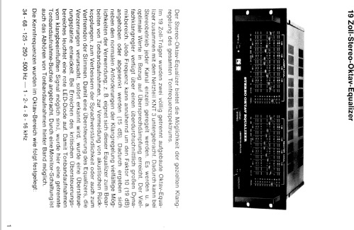 Stereo Oktav Equalizer ; FG Elektronik, Franz (ID = 2217319) Ampl/Mixer