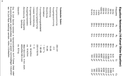 Stereo Oktav Equalizer ; FG Elektronik, Franz (ID = 2217321) Ampl/Mixer