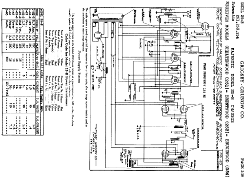 Majestic Brucewood 254 Ch= 25-B; Grigsby-Grunow - (ID = 674321) Radio
