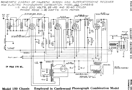Majestic Castlewood 155 Ch= 150; Grigsby-Grunow - (ID = 674793) Radio