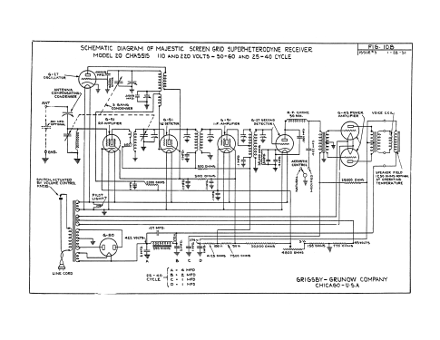 Majestic Chassis 20 ; Grigsby-Grunow - (ID = 1619979) Radio