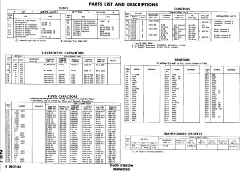 Premiere 40PG Ampl/Mixer Grommes Precision Electronics, Inc.; Chicago ...