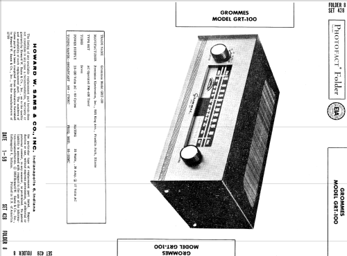 GRT-100 ; Grommes Precision (ID = 722571) Radio