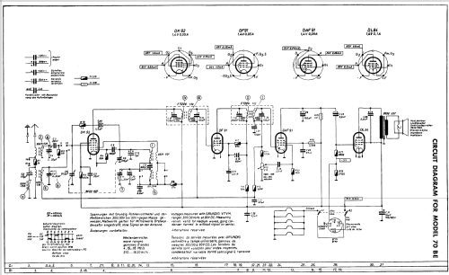 70BE; Grundig Radio- (ID = 238146) Radio