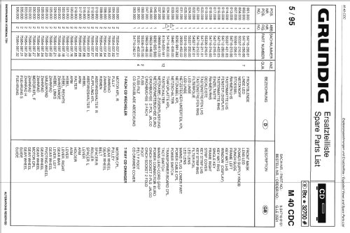 7 CD Changer M 40-CDC; Grundig Radio- (ID = 1374992) R-Player