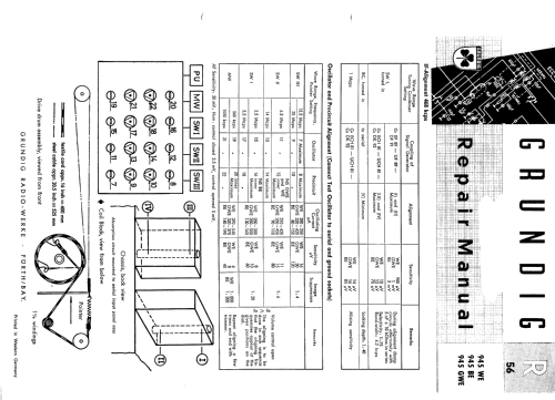 945BE; Grundig Radio- (ID = 215085) Radio