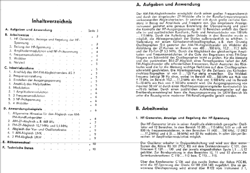 AM-FM-Abgleichsender AS2 ; Grundig Radio- (ID = 95078) Equipment