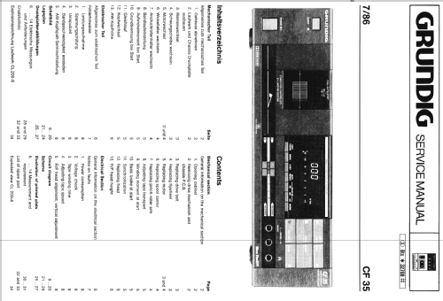 Auto Repeat Cassette Deck CF 35; Grundig Radio- (ID = 1372657) R-Player