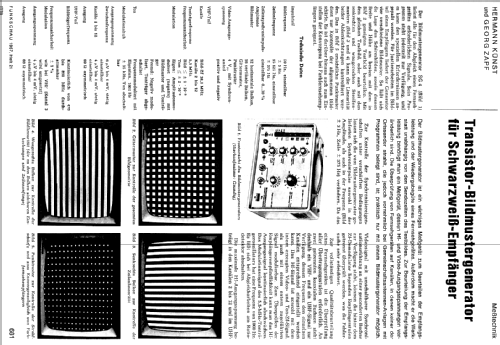 Bildmustergenerator SG4; Grundig Radio- (ID = 207832) Ausrüstung