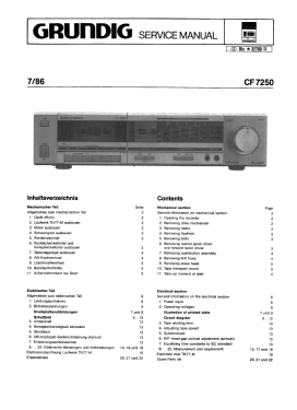 Cassette Deck CF7250; Grundig Radio- (ID = 2772794) Sonido-V