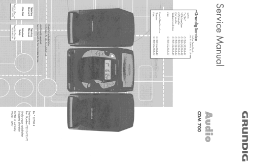 CD Radio Recorder CDM 700; Grundig Radio- (ID = 2160075) Radio