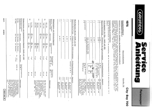 City-Boy 700; Grundig Radio- (ID = 844685) Radio