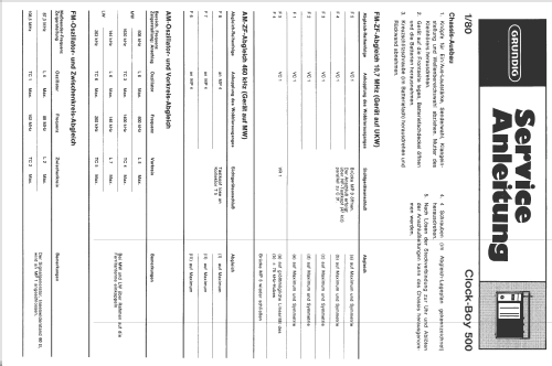 Clock-Boy 500; Grundig Radio- (ID = 160498) Radio