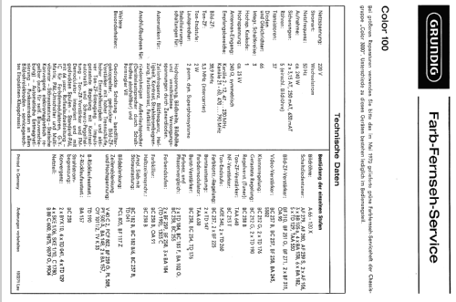 Color 100; Grundig Radio- (ID = 2094898) Television