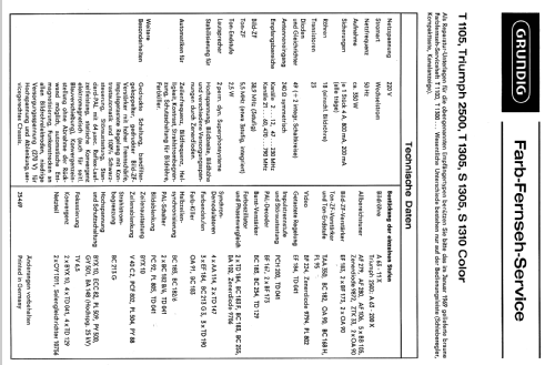 Color electronic S 1310; Grundig Radio- (ID = 2084587) Television