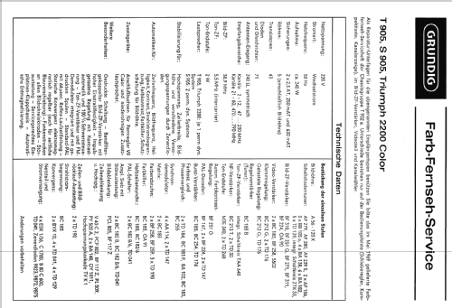 Color electronic S 905; Grundig Radio- (ID = 2071764) Television