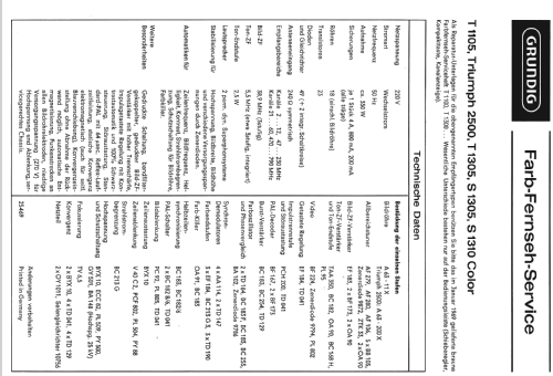 Color electronic T 1105; Grundig Radio- (ID = 2081149) Television