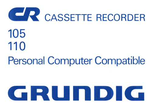 CR110; Grundig Radio- (ID = 2959105) Reg-Riprod