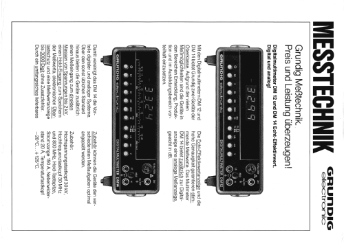 Digitalmultimeter DM12; Grundig Radio- (ID = 2058175) Equipment