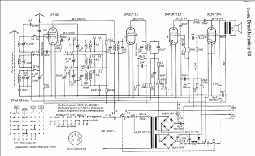 Drucktasten-Boy 53; Grundig Radio- (ID = 12579) Radio