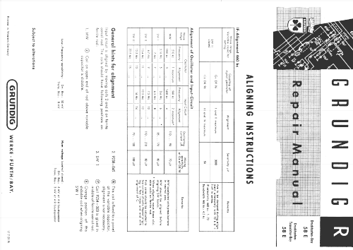 Drucktasten-Boy 58E; Grundig Radio- (ID = 141412) Radio