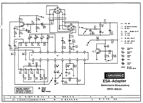 ESA-Adapter, Elektronische Stör-Austastung ; Grundig Radio- (ID = 2475748) Diversos