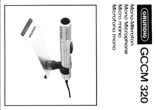 GCCM320; Grundig Radio- (ID = 380280) Microphone/PU