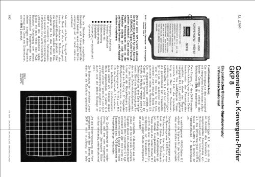 Geometrie- und Konvergenz-Prüfer GKP 8; Grundig Radio- (ID = 2074944) Equipment