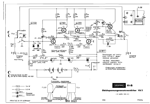 Gleichspannungs-Vorverstärker VB2; Grundig Radio- (ID = 2986194) Equipment