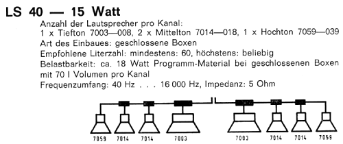 Hi-Fi Raumklangkombination LS40; Grundig Radio- (ID = 1764406) Lautspr.-K