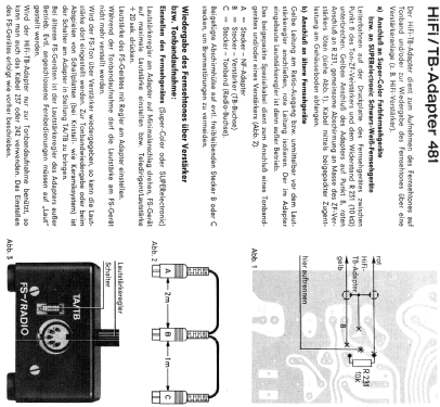 Hi-Fi/TB Adapter 481; Grundig Radio- (ID = 463808) Misc