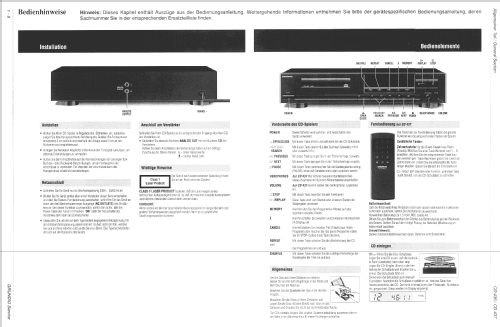 Hifi Disc Player CD437; Grundig Radio- (ID = 1509252) R-Player