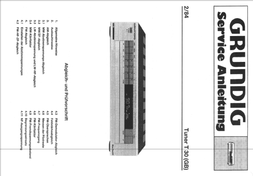 HiFi Tuner T 30; Grundig Radio- (ID = 816231) Radio